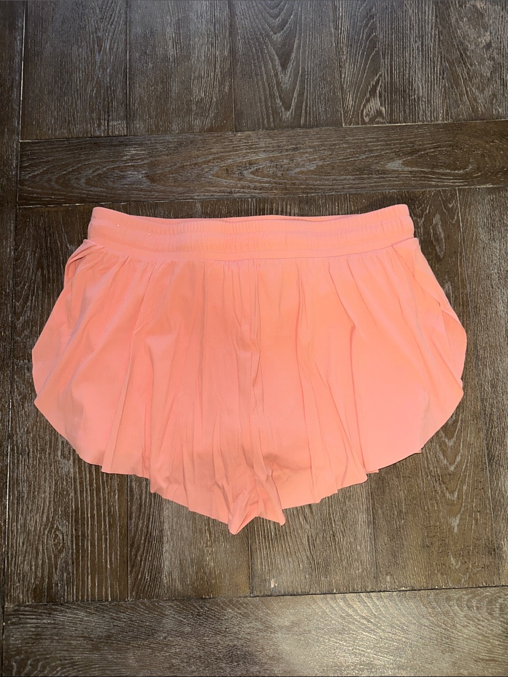 Women’s coral Athletic Layered Shorts - Picture 2 of 3